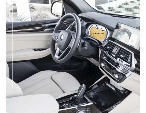 BMW X4 (G02) 2018 - 2021 digitálny rýchlomer (centrálny) 12,3" ExtraShield chránič obrazovky - 1