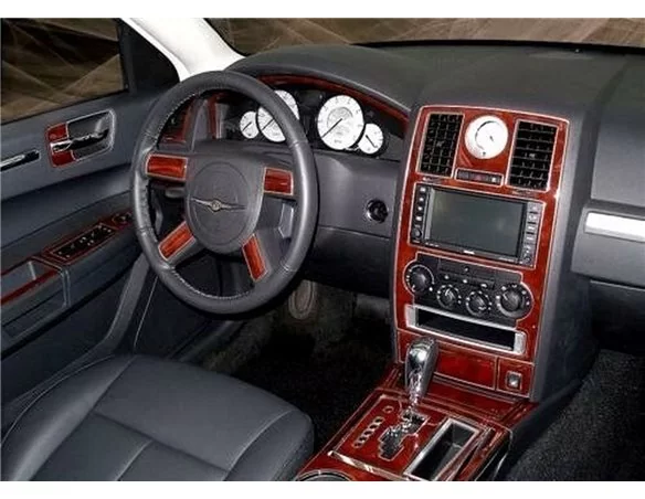 Chrysler 300 2005-2007 Kompletná sada, so systémom NAVI Interiér BD Dash Trim Kit - 1
