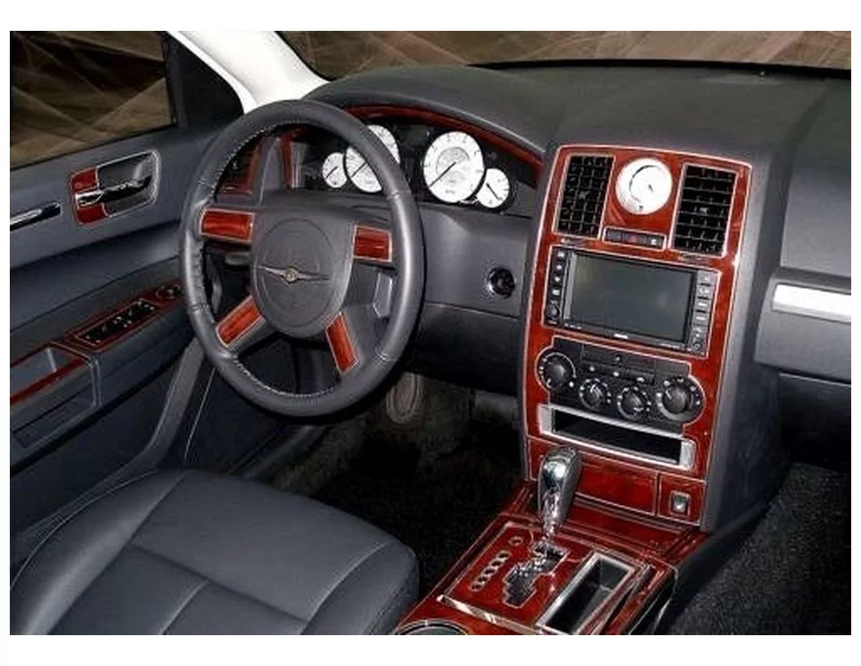 Chrysler 300 2005-2007 Kompletná sada, so systémom NAVI Interiér BD Dash Trim Kit - 1