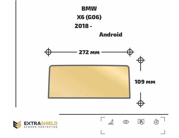 BMW X6 (G06) 2018 – súčasná multimediálna ochrana obrazovky Android ExtraShield - 1