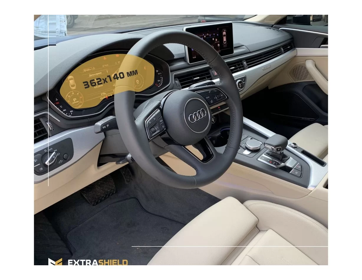 Audi A4 (B9) Pred faceliftom 2015 - 2020 digitálny rýchlomer Analógový 12" chránič obrazovky ExtraShield - 1