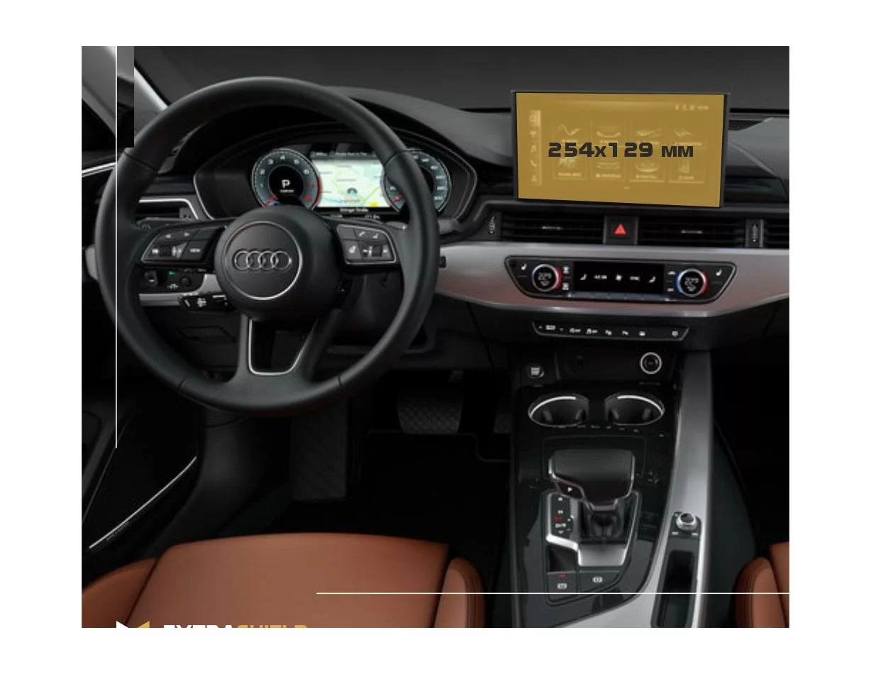Audi A4 (B9) Predfacelift 2015 - 2020 Multimediálny MMI 8,3" ExtraShield ochranný kryt obrazovky - 1