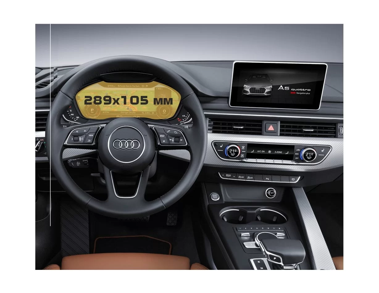 Audi A5 (F5) Predfacelift 2016 - 2020 Digitálny rýchlomer Audi Virtual Cockpit 12" ExtraShield Screen Protector - 1