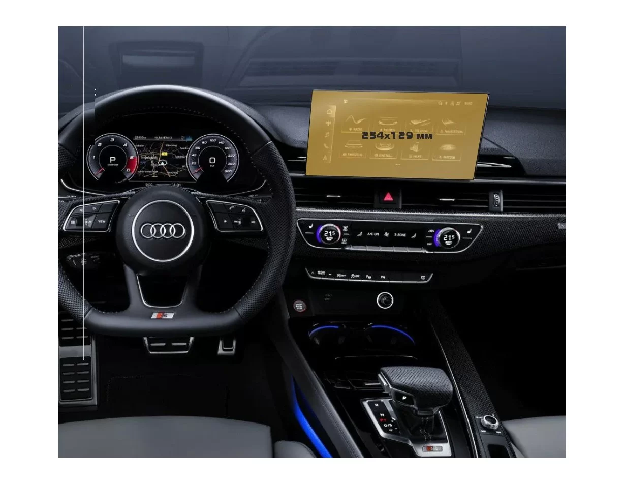 Audi A5 (F5) Predfacelift 2016 - 2020 Multimediálny MMI 8,3" ExtraShield Ochranný kryt obrazovky - 1