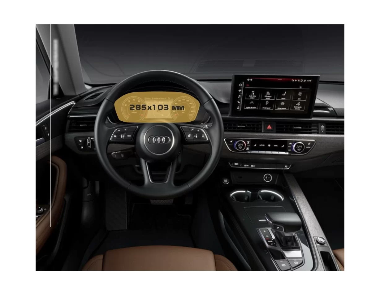 Audi A5 (F5) Facelift 2019 - Súčasný digitálny rýchlomer Audi Virtual Cockpit 12,3" ExtraShield Screen Protector - 1
