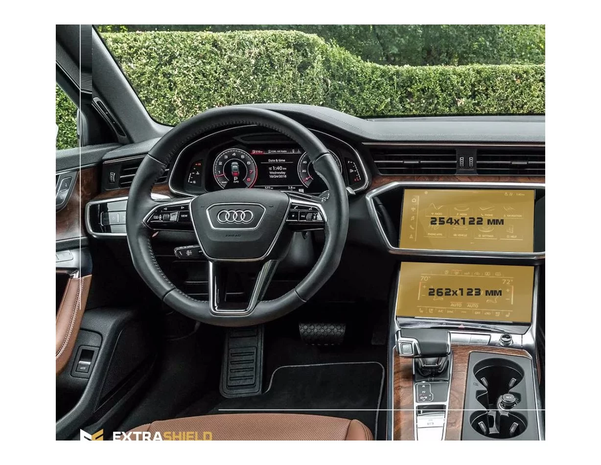Audi A6 (?8) 2018 – súčasné multimédiá + ochrana klimatizácie 10,2-8,6" ExtraShield - 1