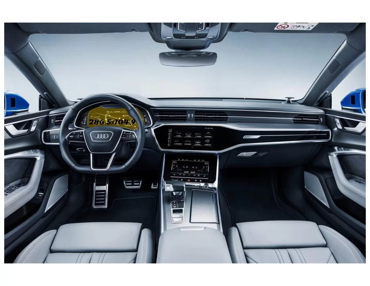 Audi A7 II (4K) 2017 - Súčasný digitálny rýchlomer Audi Virtual Cockpit 12,3" ExtraShield Screen Protector - 1