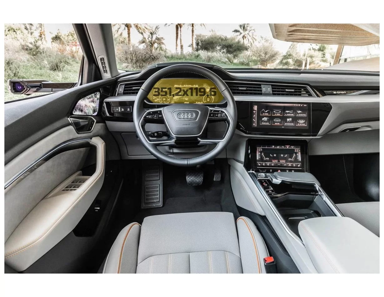 Audi E-tron 2018 - súčasný digitálny rýchlomer 12,3" ExtraShield chránič obrazovky - 1
