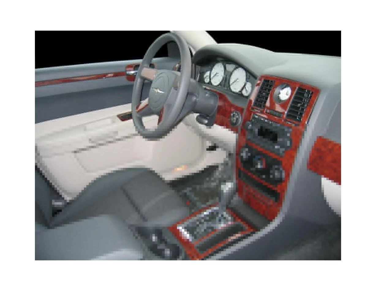 Chrysler 300 2005-2007 Kompletná sada, Bez systému NAVI Interiér BD Dash Trim Kit - 1