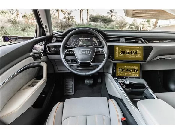 Audi E-tron 2018 - Súčasné multimédiá + Climate-Control 10,1-8,6" ExtraShield Screen Protector - 1