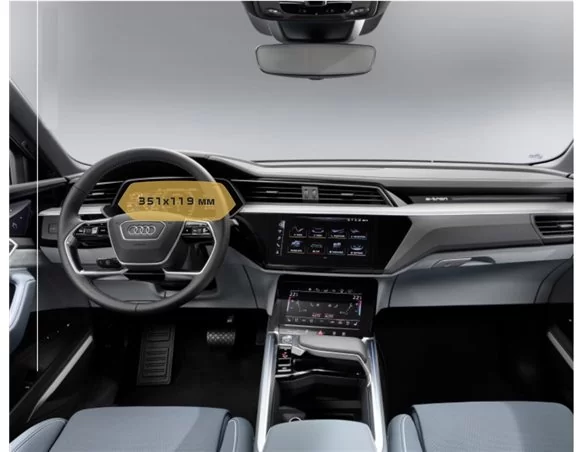 Audi E-tron GT (RS) 2021 - súčasný digitálny rýchlomer 12,3" ExtraShield chránič obrazovky - 1
