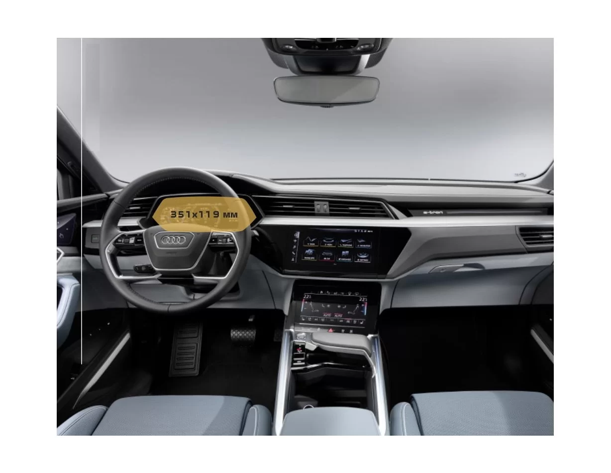 Audi E-tron GT (RS) 2021 - súčasný digitálny rýchlomer 12,3" ExtraShield chránič obrazovky - 1