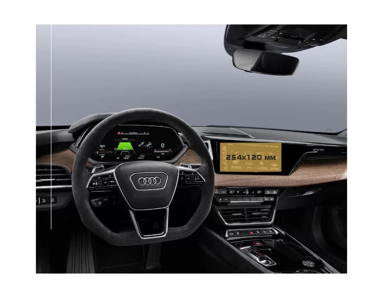 Audi E-tron GT (RS) 2021 – súčasný multimediálny 10,1" chránič obrazovky ExtraShield - 1