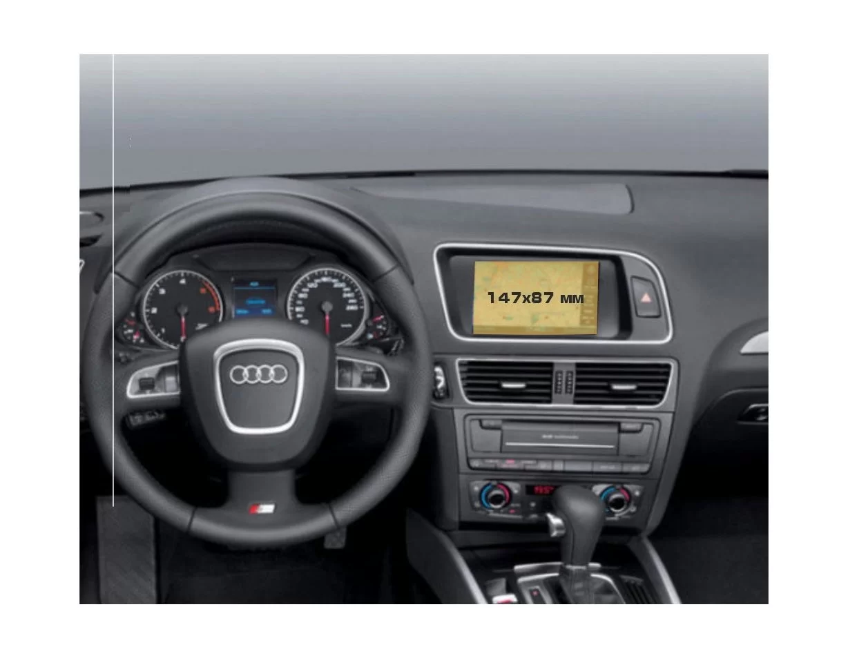 Audi Q5 I (8R) 04.2008 - 08.2012 Plnofarebný LCD monitor 6,5" ExtraShield Screen Protector - 1