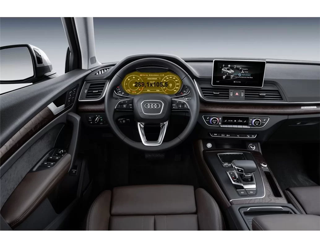 Facelift Audi Q5 II (FY) 2019 – súčasný digitálny rýchlomer Audi Virtual Cockpit 12" ExtraShield Screen Protector - 1