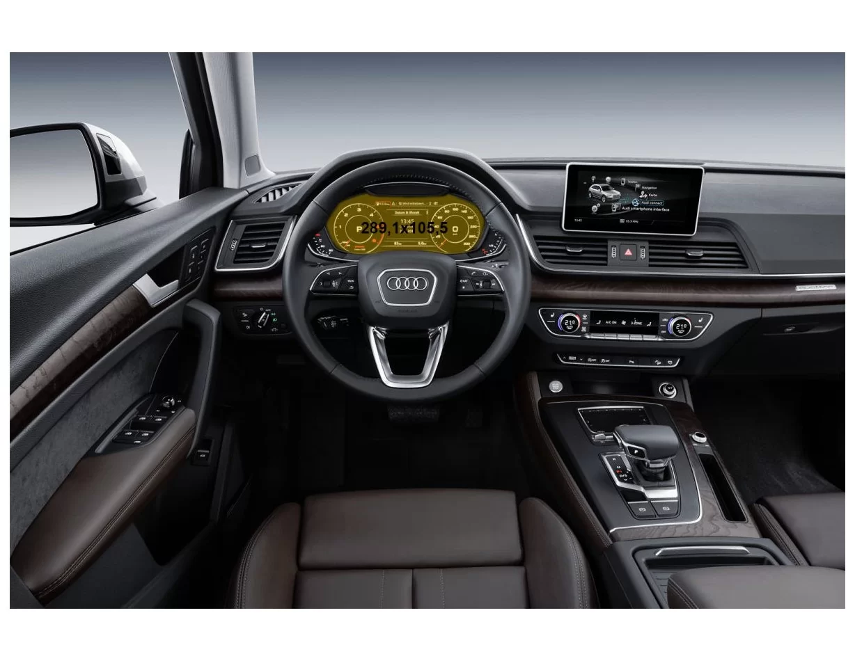 Facelift Audi Q5 II (FY) 2019 – súčasný digitálny rýchlomer Audi Virtual Cockpit 12" ExtraShield Screen Protector - 1