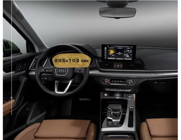 Audi Q5 II (FY) 2021 2020 - Súčasný digitálny rýchlomer Audi Virtual Cockpit 8,3" ExtraShield Screen Protector - 1