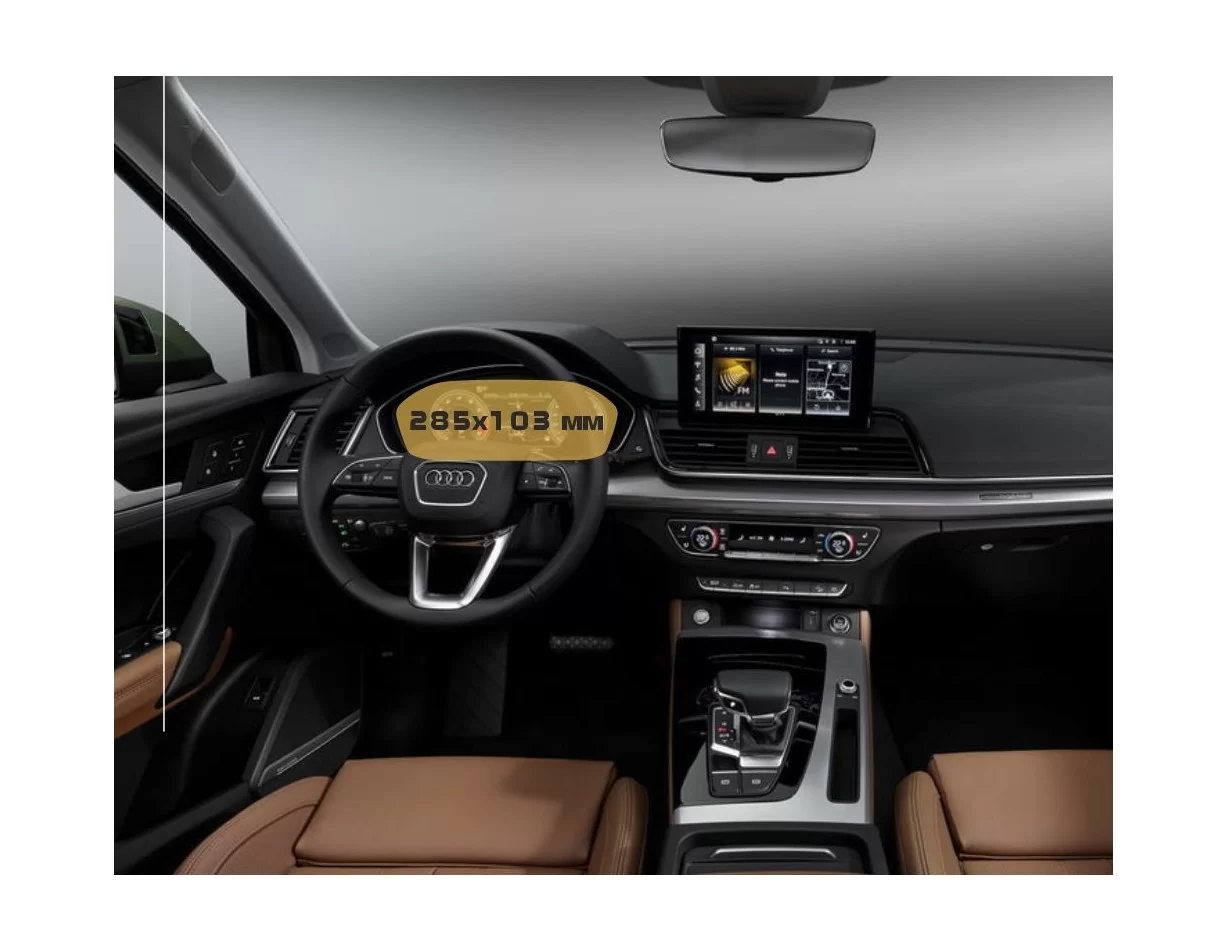 Audi Q5 II (FY) 2021 2020 - Súčasný digitálny rýchlomer Audi Virtual Cockpit 8,3" ExtraShield Screen Protector - 1