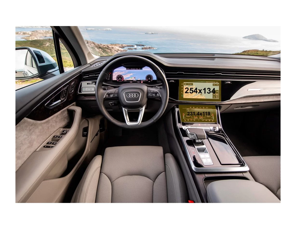 Facelift Audi Q7 II (4M) 2019 – súčasné multimédiá + ochrana klimatizácie 10,1-8,6" ExtraShield - 1