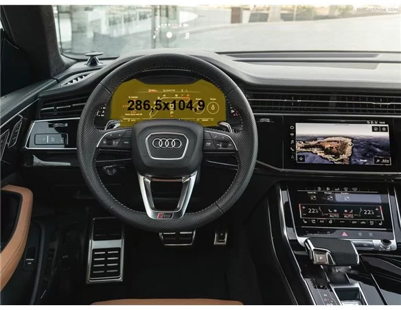 Audi Q8 (4MN) 2018 - Súčasný digitálny rýchlomer Audi Virtual Cockpit 12,3" ExtraShield Screen Protector - 1