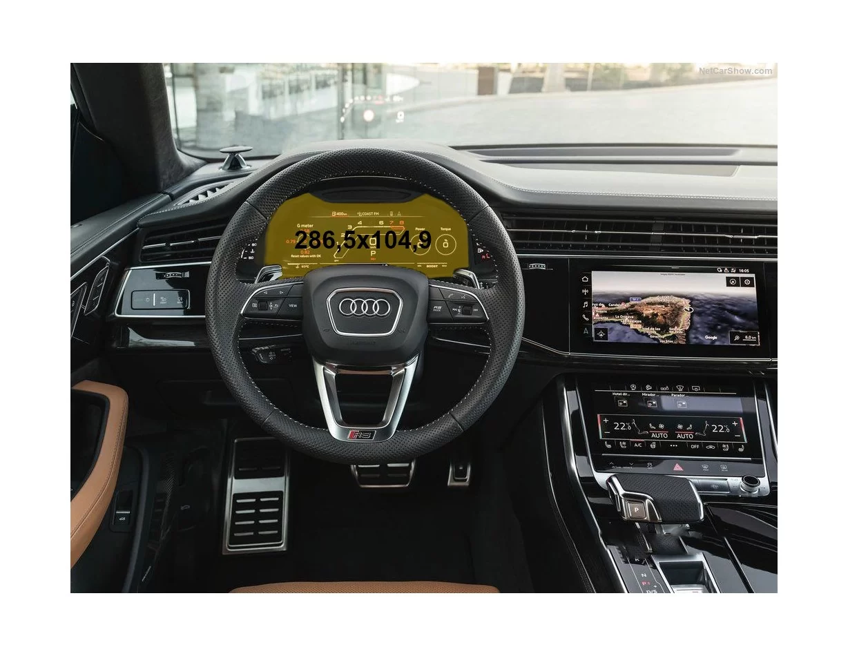 Audi Q8 (4MN) 2018 - Súčasný digitálny rýchlomer Audi Virtual Cockpit 12,3" ExtraShield Screen Protector - 1
