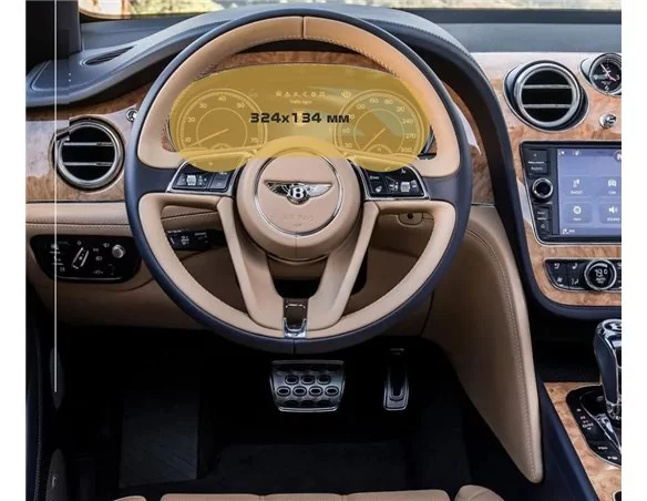 Bentley Bentayga 2016 - 2020 digitálny rýchlomer ExtraShield chránič obrazovky - 1