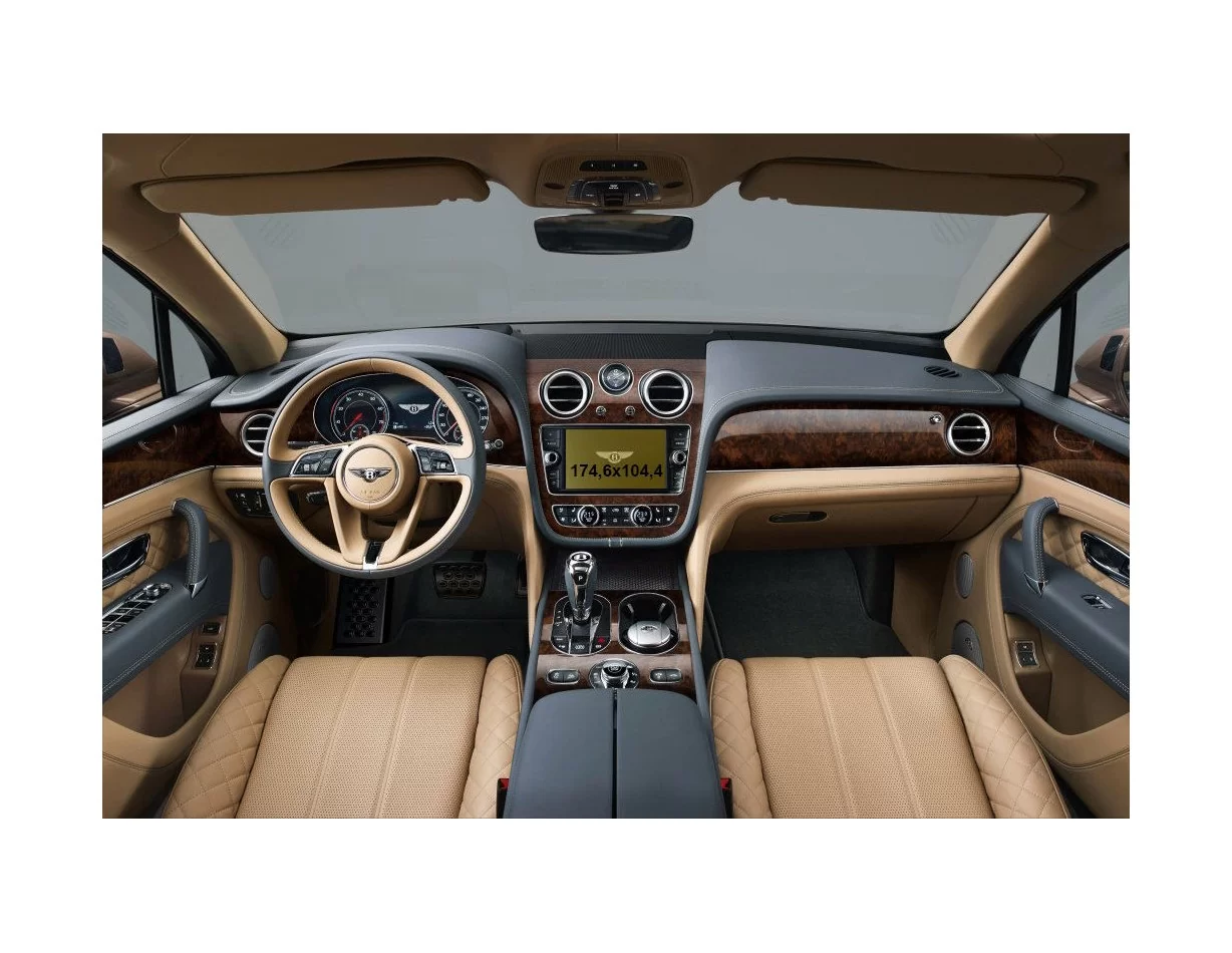 Bentley Bentayga 2016 – 2019 Multimediálny 8-palcový chránič obrazovky ExtraShield - 1