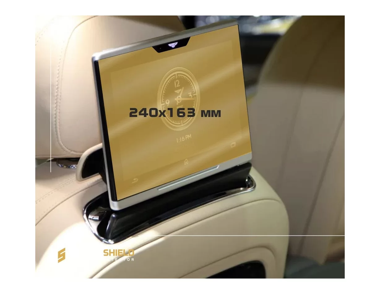 Bentley Mulsanne 2016 - Present Passenger Monitors (2ks,) 12,5" ExtraShield Screen Protector - 1