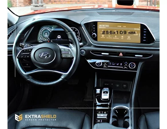 Hyundai Sonata 2019 – súčasný multimediálny 10,25-palcový chránič obrazovky ExtraShield - 1