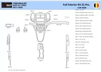 Chevrolet Aveo T300 2012–2020 Interiér WHZ Súprava obloženia palubnej dosky 21 dielov - 1