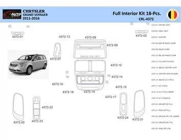 Chrysler Grand Voyager 2011-2016 Interiér WHZ Súprava obloženia palubnej dosky 18 dielov - 1