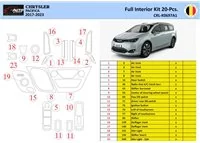 Chrysler Pacifica 2017-2023 Interiér WHZ Ozdobná súprava palubnej dosky 18 dielov - 1