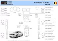 Dodge Avenger 2008-2010 interiérová súprava obloženia palubnej dosky WHZ 24 dielov - 1