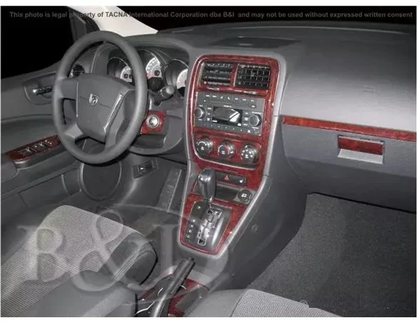 Dodge Caliber 2007-2009 Interiér WHZ Ozdobná súprava palubnej dosky 24 dielov