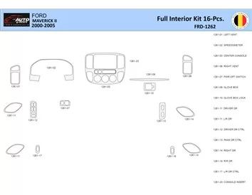 Ford Maverick II 2000-2005 Interiér WHZ Súprava obloženia palubnej dosky 16 dielov - 1