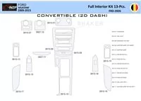Ford Mustang 2010-2015 Interiér WHZ Ozdobná súprava palubnej dosky 13 dielov - 1