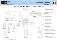 Ford Mustang 2010-2015 Interiér WHZ Súprava obloženia palubnej dosky 22 dielov - 1
