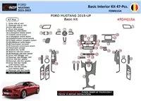 Ford Mustang 2015-2023 Súprava obloženia palubnej dosky WHZ interiéru 47 dielov - 1