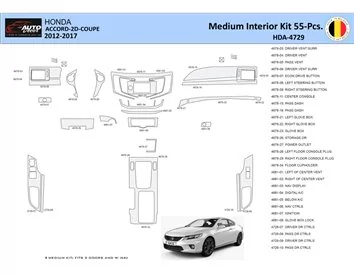 Súprava obloženia palubnej dosky Honda Accord 2014-2022 interiér WHZ 30 dielov - 1