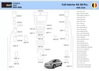 Honda Civic 2002-2005 Interiér WHZ Súprava obloženia palubnej dosky 30 dielov - 1