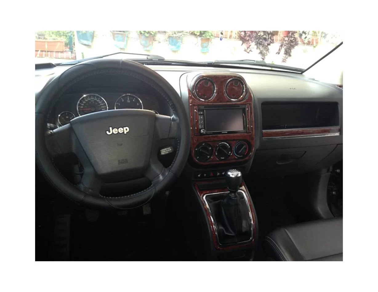 Chrysler Compass 01.07-01.10 Súprava obloženia palubnej dosky 3D interiéru Dekorácia palubnej dosky 26 dielov - 1