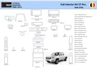 Honda Ridgeline YK1 2009-2017 Interiér WHZ Súprava obloženia palubnej dosky 27 dielov - 1