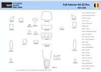 Hyundai Accent 2001-2005 Interiér WHZ Súprava obloženia palubnej dosky 22 dielov - 1