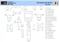 Hyunda Coupe 2007-2008 Interiér WHZ Súprava obloženia palubnej dosky 24 dielov - 1