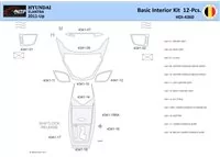 Hyundai Elantra 2010-2015 Interiér WHZ Ozdobná súprava palubnej dosky 12 dielov - 1