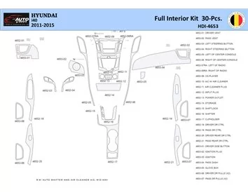 Hyundai i40 2011-2015 Interiér WHZ Ozdobná súprava palubnej dosky 30 dielov - 1