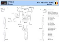 Hyundai i40 2011-2015 Interiér WHZ Ozdobná súprava palubnej dosky 25 dielov - 1