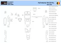 Hyundai Santa Fe 2002-2006 Interiér WHZ Súprava obloženia palubnej dosky 22 dielov - 1