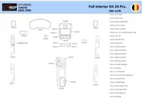 Hyundai Sonata 2002-2005-24 Interiér WHZ Súprava obloženia palubnej dosky 24 dielov - 1