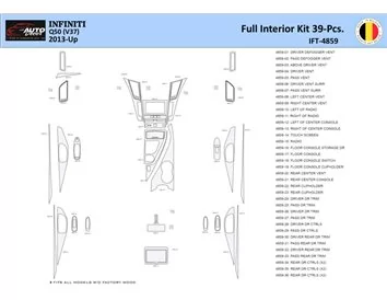 Infiniti Q50 V37 2014 – súčasnosť Interiér WHZ Súprava obloženia palubnej dosky 39 dielov - 1